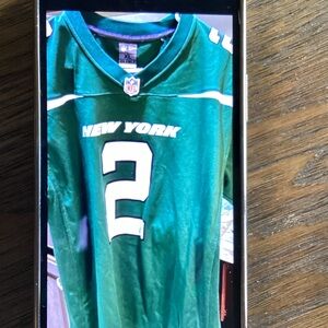NFL New York Green Jersey with White Number